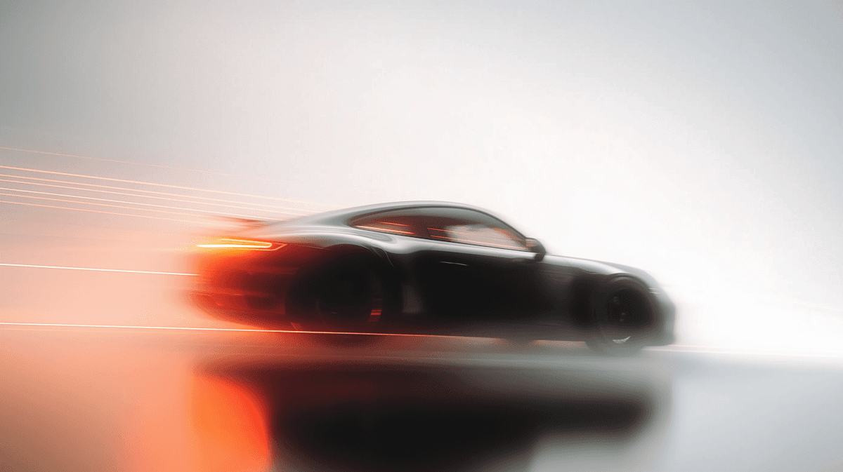 Sleek sports car