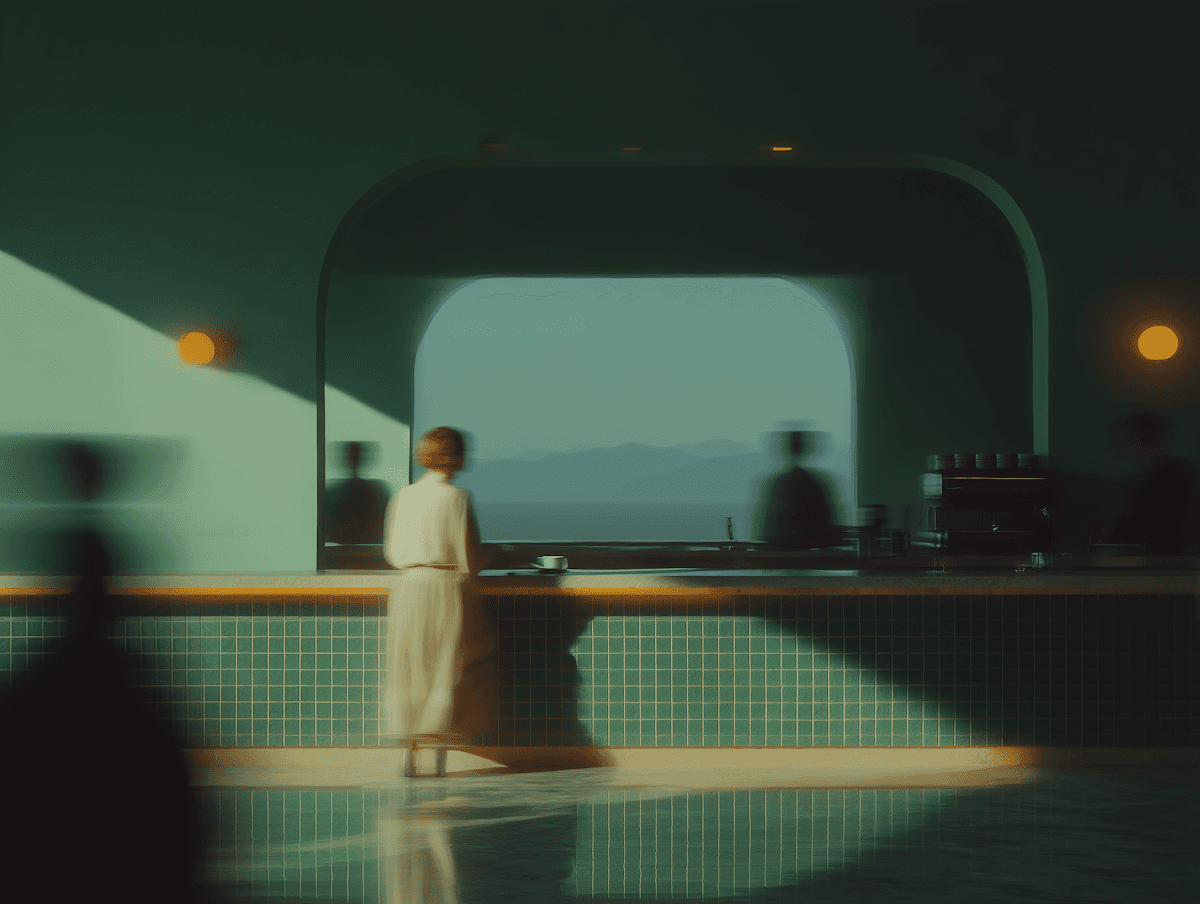 Modern minimalistic scene
