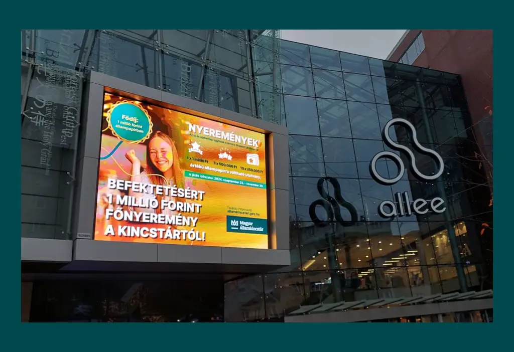 Magyar Államkincstár digitális citylight és led fal